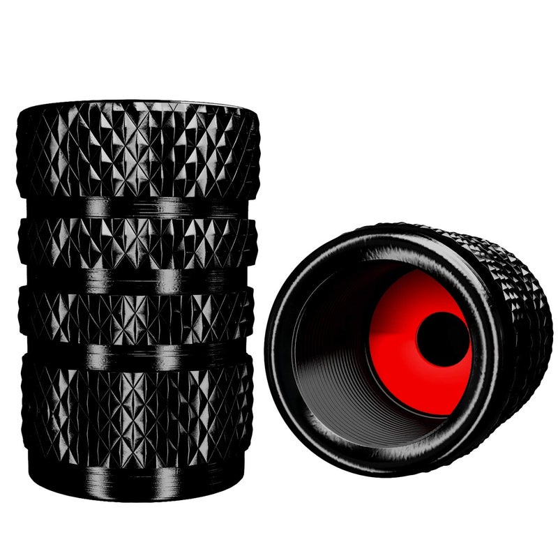 SAMIKIVA (12 Pack) Aluminum Tire Valve Stem Caps, Metal with Rubber Ring, Dust Proof Cover Universal fit for Cars, SUVs, Bike and Bicycle, Trucks, Motorcycles Metal (Black (12 Pack)) - Image 5